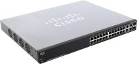 Cisco (SG300-28MP-K9-EU)   (24UTP 10/100/1000Mbps PoE+ 2UTP 1000Mbps+ 2Combo 10