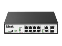 D-Link (DES-1100-10P /A1A)   (8UTP 10/100Mbps PoE + 2Combo 1000BASE-T/SFP)