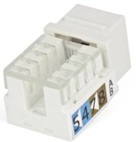 Hyperline KJ2-8P8C-C5e-90-WH-25BLK  Keystone Jack RJ-45(8P8C), . 5e, Dual IDC, , 25 