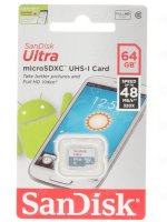   Sandisk Ultra microSDXC Class 10 UHS-I 48MB/s 64GB + SD adapter / SDSQUNB-064G-GN3MA