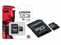   Kingston MicroSD 32Gb Class10 UHS-I + SD / SDC10G2/32GB