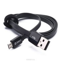 Zetton Flat  c Micro-USB, Black (ZTLSUSBFCMC)