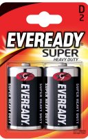   Eveready "Super Heavy Duty",  D-R20, 1,5V, 2 