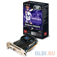  1Gb (PCI-E) Sapphire HD6670 (HD6670, GDDR3, 128 bit, VGA, DVI, HDMI, Lite Retail)