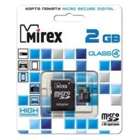   Mirex microSD Class 4 2GB + SD adapter