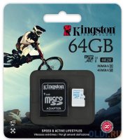 - microSDXC 64  Kingston , UHS-1, U3, Class 10 ( SDCAC/ 64GB )  SD