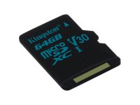   64GB - Kingston microSDXC Canvas Go 90/45 U3 UHS-I V30 Single Pack W/O Adptr SDCG2/64GB