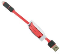   Krutoff USB - MicroUSB + Lightning  iPhone 5/6 Red 14153