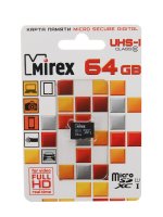   64Gb - Mirex - Micro Secure Digital XC Class 10 UHS-I 13612-MC10SD64 (!)