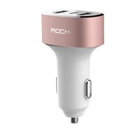   ROCK Type-C Car Charger 3xUSB 5A RCC0106 Rose Gold