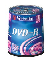   DVD-R Verbatim 4,7Gb 16x CakeBox (43549) 100 