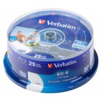  Blu-Ray VERBATIM BD-R 6x 25 GB 25  Cake box Printable (43771) LTH