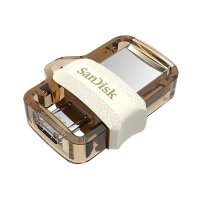  64Gb - SanDisk Ultra Android Dual Drive OTG USB 3.0 White-Gold SDDD3-064G-G46GW