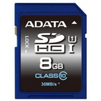   SD 8Gb A-DATA (ASDH8GUICL10-R) SDHC Class 10