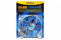  Cooler TriCool 120 BLUE LED,3 speed,3pin,4pin,fan-speed monitoring