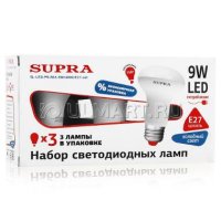   3  Supra PROMO SL-LED-PR-R63-9W/4000/E27-set