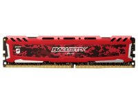   Crucial Ballistix Sport LT Red DDR4 DIMM 2666MHz PC4-21300 CL16 - 8Gb BLS8G4D26BFSEK