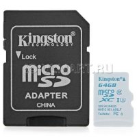   TransFlash 64  MicroSDXC Class 10 UHS-I U3 90R/45W Action Kingston