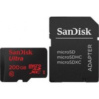   Sandisk Ultra microSDXC 200Gb Class 10 UHS-I + ADP (90/10 MB/s)