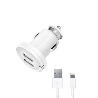    Deppa Ultra MFI 2xUSB 3.4A,  +  USB - Apple lightning (