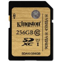   SecureDigital 256Gb Kingston Class10 UHS-I U1 (SDA10 / 256GB)