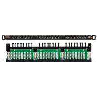   NIKOMAX NMC-RP24UD2-HU-BK,19", 0.5U, 24 , .5e, RJ45/8P8C, 110/KRONE, T