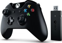  Microsoft Xbox One Wireless Controller Black + Wireless Adapter (NG6-00003)