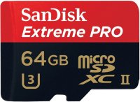   MicroSD 64Gb SanDisk Extreme Pro (SDSQXPJ-064G-GN6) microSDXC UHS-II + USB3.0 Reader