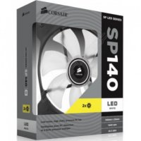  Corsair Air Series SP140 LED White High Static Pressure 140mm Fan Twin Pack RTL