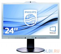  23.8" Philips 241P6QPJKES  AH-IPS 1920x1080 250 cd/m^2 5 ms (G-t-G) DVI HDMI DisplayPo