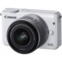   Canon EOS M10 White + EF-M 15-45 IS STM Silver