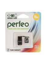   16Gb - Perfeo Micro Secure Digital HC Class 10 + USB microSD Reader PF16GMCSH10CR (