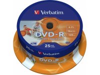   DVD-R  Verbatim 4,7Gb 16x 25 . Printable CakeBox (43538)