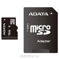   ADATA (microSDHC-16Gb Class10 + microSD--)SD Adapter) microSecureDigital High Capacity