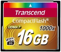   Compact Flash Card Transcend 16Gb (TS16GCF1000) 1000x (Retail)