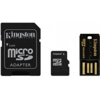   MicroSD 32Gb Kingston (MBLY10G2/32GB) Class 10 microSDHC + adapter + USB adapter