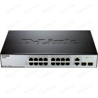  D-Link DES-3200-18 16-Port UTP 10/100Mbps + 2 combo 1000BASE-T/SFP, L2 Management Switch,