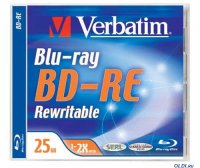   Blu-ray BD-RE Verbatim 25Gb 2x, 1 , Jewel Case