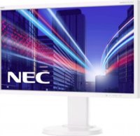  24" NEC MultiSync E243WMi Silver/White IPS LED 1920x1080 5ms VGA DVI DisplayPort USB