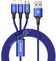  USB - 2  Lightning, microUSB (Baseus Rapid Series 3-in-1 CAMLL-SU13) (-)