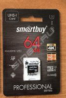   Smartbuy PRO microSDHC 64GB Class10 UHS-I(U3) + SD 