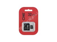   microSDHC ONE 32Gb Class10 UHS-I + SD adapter (ONE-USDH32GU1C10-RA)