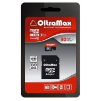   OltraMax microSDHC Class 10 UHS-1 30MB/s 16GB + SD adapter