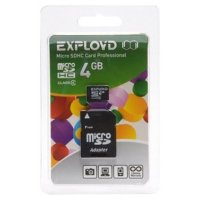   EXPLOYD microSDHC Class 4 4GB + SD adapter