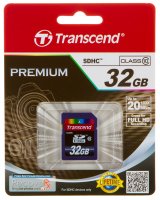   Transcend (TS32GUSDHC10U1) microSDHC 32Gb UHS-I U1 Class10 + microSD--)SD Adapter