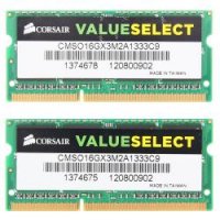 Corsair CMSO16GX3M2A1333C9   SODIMM DDR3 16GB (2*8GB) PC3-10600 1333MHz CL 9-9-9-24 1.5V