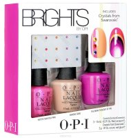 OPI  "Brights":   ,  "Hotter than You Pink",  "Samoan Sand",  "The Berry T