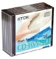 CD-RW TDK 12x, 700 MB, .,  A10 . slim case, ret