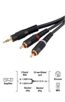  2xRCA "" (m) - 3.5  Jack (m), 2.0 ,  , , , Hama [O