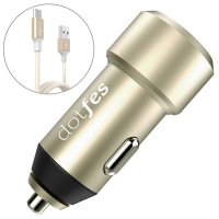   Dotfes B03s 2xUSB 4.8A + Micro USB Gold 03174